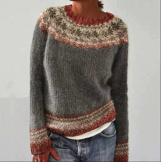 Hedwig – Schicker gemusterter Strickpullover