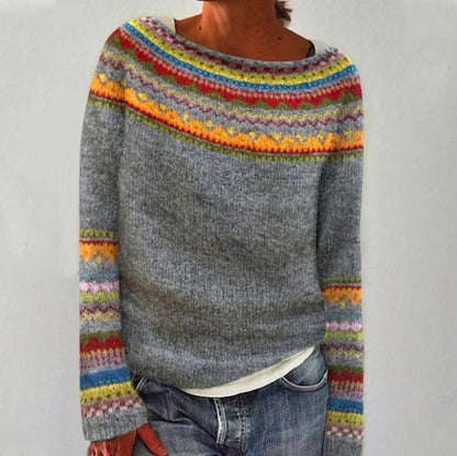 Hedwig – Schicker gemusterter Strickpullover