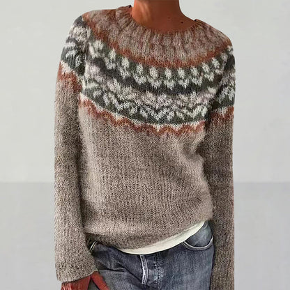 Hedwig – Schicker gemusterter Strickpullover