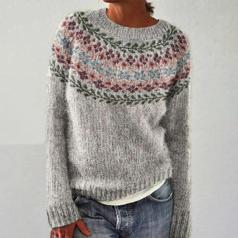 Hedwig – Schicker gemusterter Strickpullover
