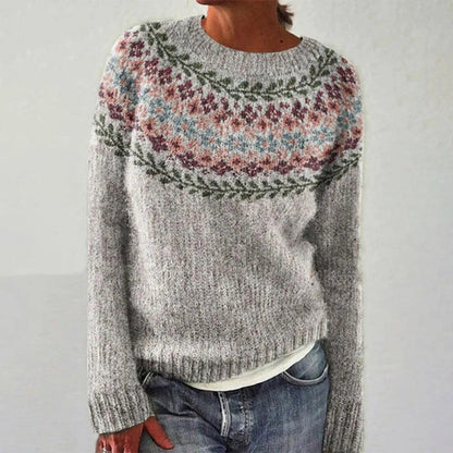 Hedwig – Schicker gemusterter Strickpullover