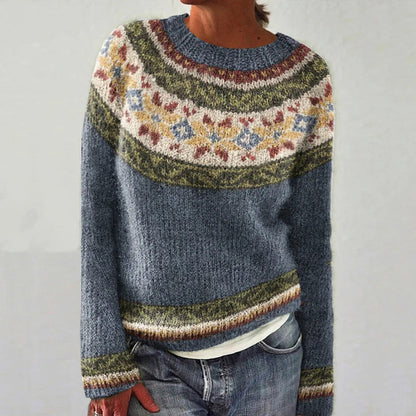 Hedwig – Schicker gemusterter Strickpullover