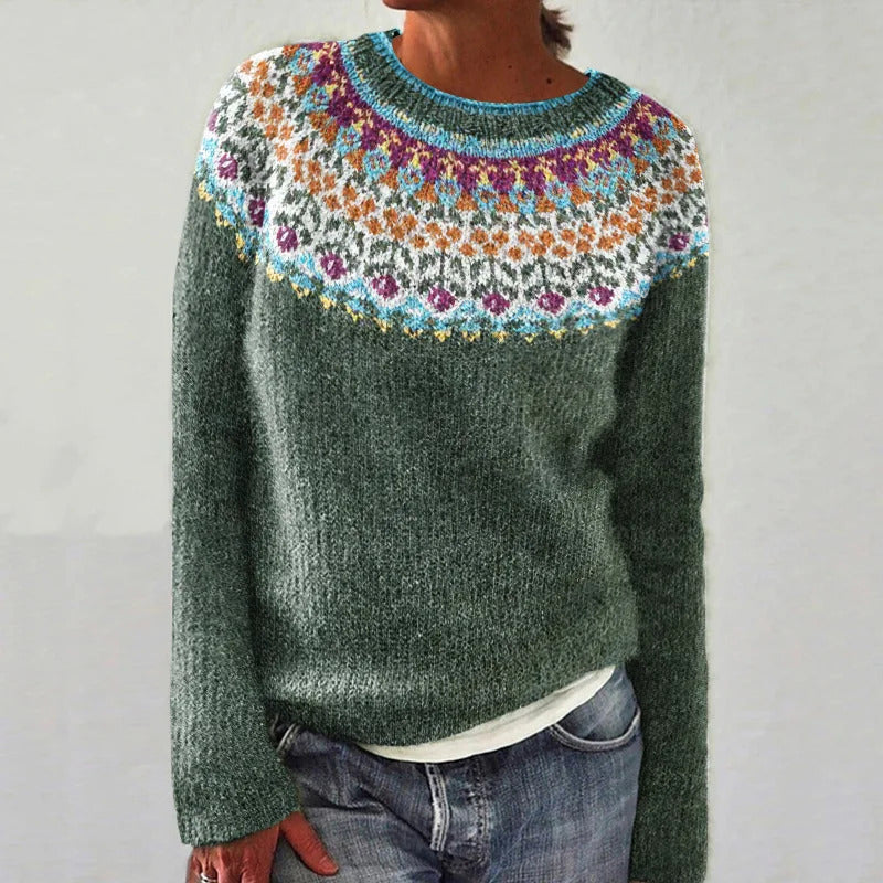 Hedwig – Schicker gemusterter Strickpullover