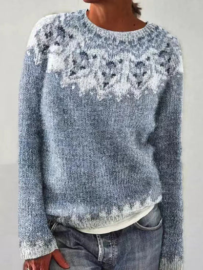 Hedwig – Schicker gemusterter Strickpullover