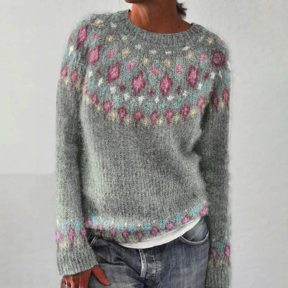 Hedwig – Schicker gemusterter Strickpullover